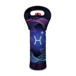 Dark Pisces Zodiac Sign Print Single Neoprene Wine Tote