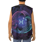 Dark Pisces Zodiac Sign Print Sleeveless Baseball Jersey