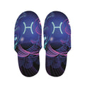Dark Pisces Zodiac Sign Print Slippers