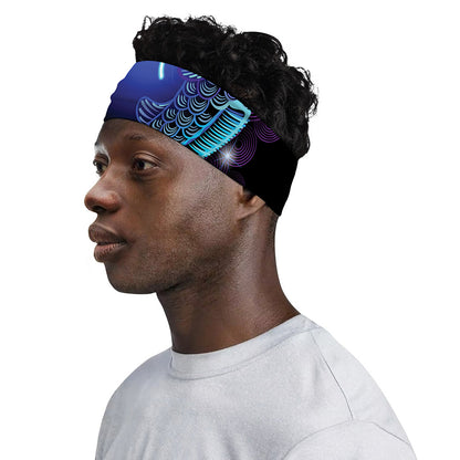 Dark Pisces Zodiac Sign Print Sports Headband