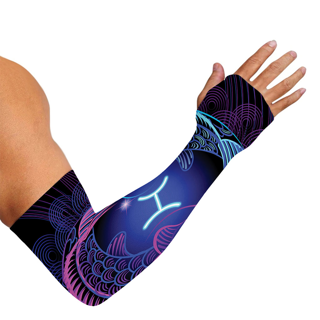 Dark Pisces Zodiac Sign Print Sun Protection Arm Sleeves