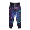 Dark Pisces Zodiac Sign Print Sweatpants