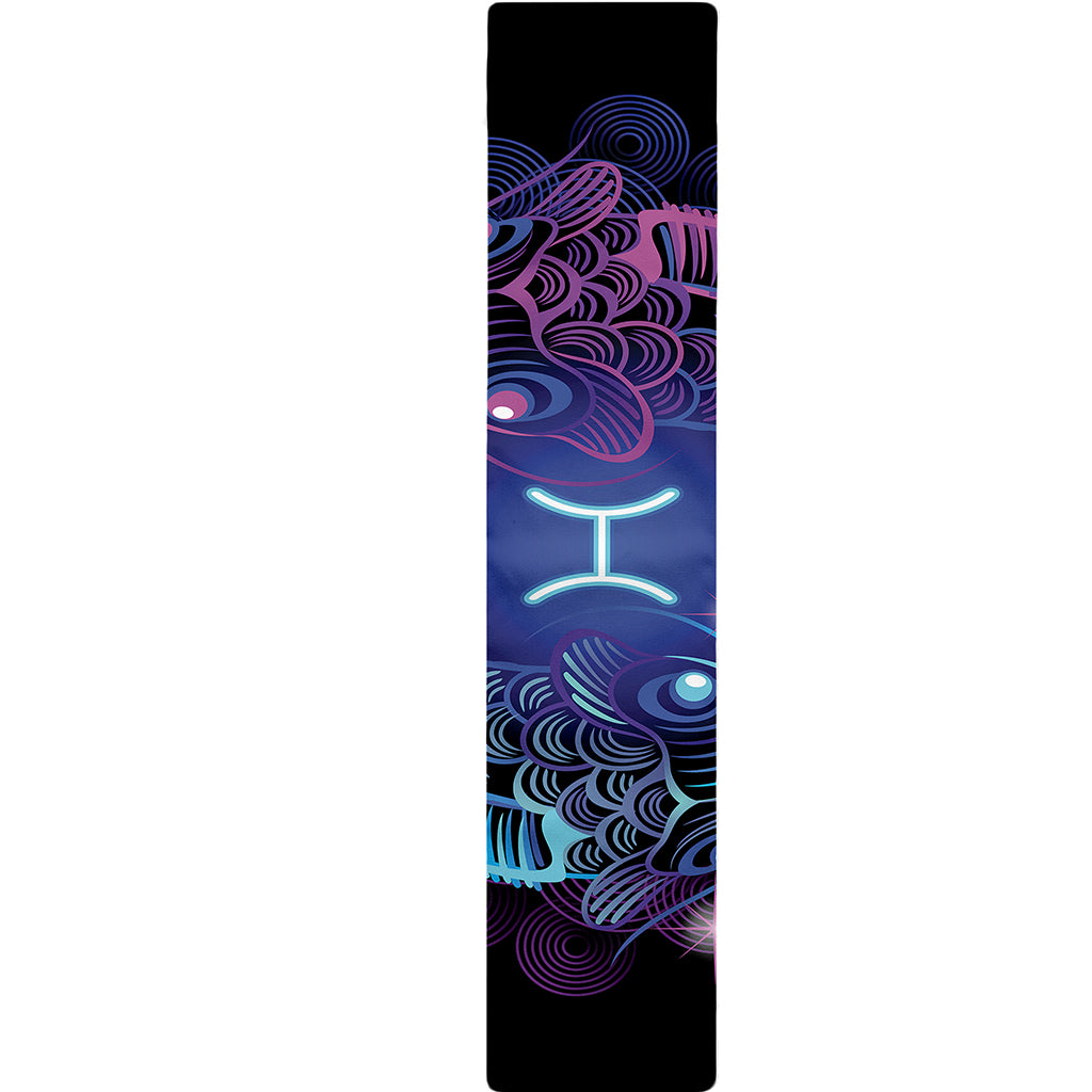Dark Pisces Zodiac Sign Print Table Runner