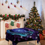 Dark Pisces Zodiac Sign Print Tablecloth