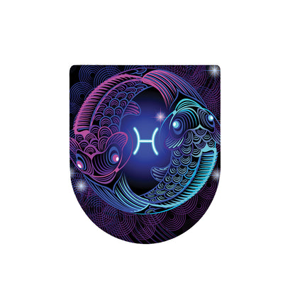 Dark Pisces Zodiac Sign Print Toilet Lid Cover