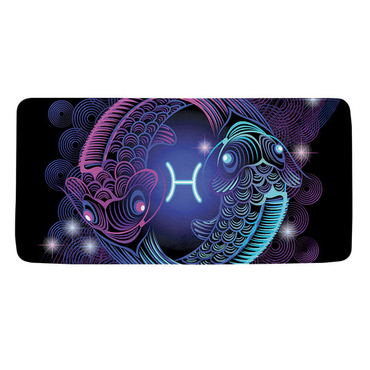 Dark Pisces Zodiac Sign Print Towel