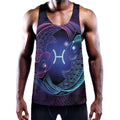 Dark Pisces Zodiac Sign Print Men's Workout Tank Top