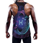 Dark Pisces Zodiac Sign Print Training Tank Top