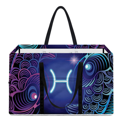 Dark Pisces Zodiac Sign Print Utility Tote Bag