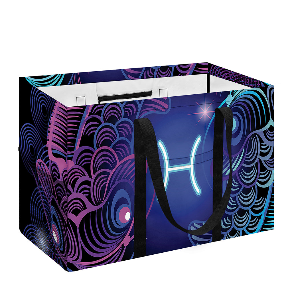 Dark Pisces Zodiac Sign Print Utility Tote Bag