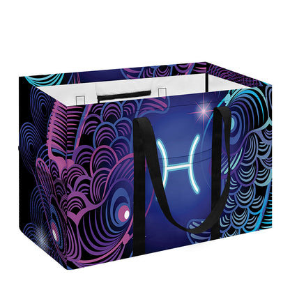 Dark Pisces Zodiac Sign Print Utility Tote Bag
