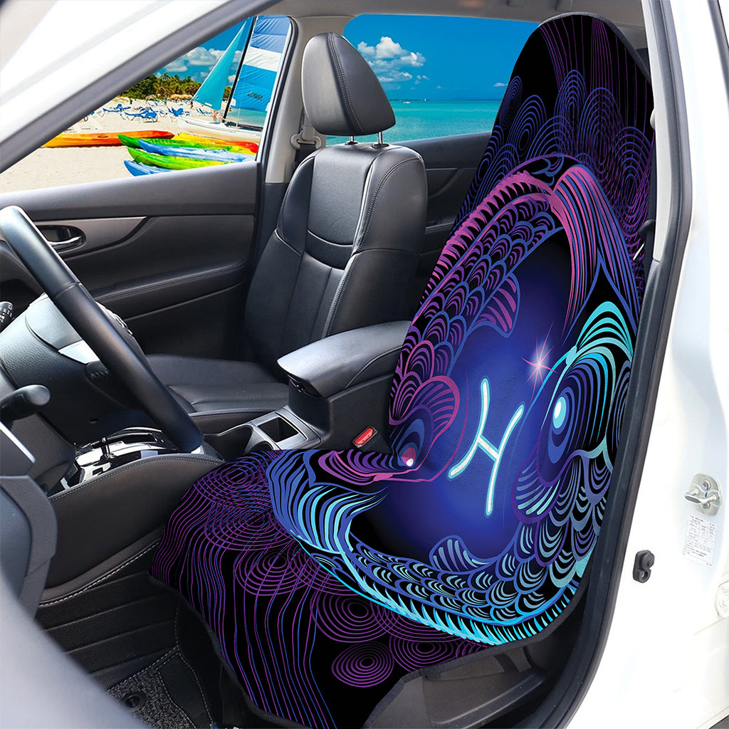 Dark Pisces Zodiac Sign Print Waterproof Car Seat Cover
