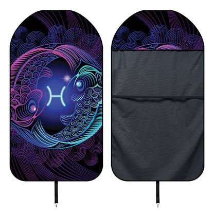 Dark Pisces Zodiac Sign Print Waterproof Car Seat Cover