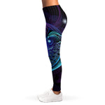 Dark Pisces Zodiac Sign Print Women's Leggings
