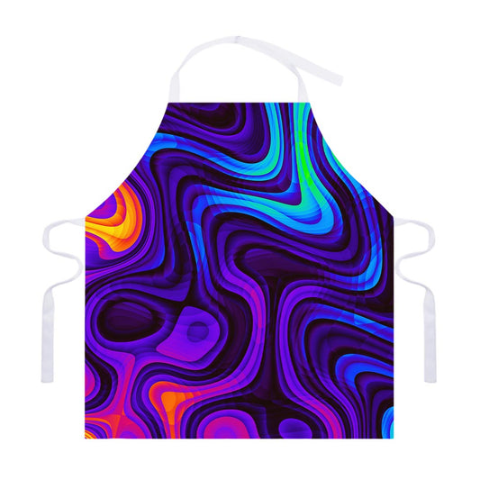 Dark Psychedelic Trippy Print Adjustable Apron