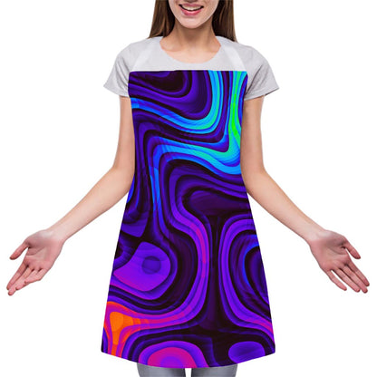 Dark Psychedelic Trippy Print Adjustable Apron
