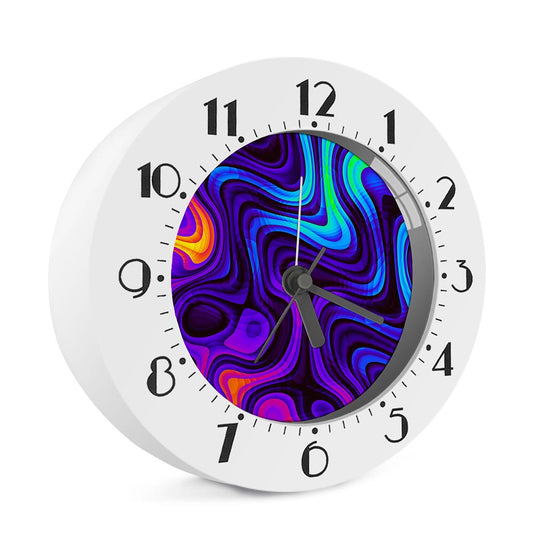 Dark Psychedelic Trippy Print Alarm Clock