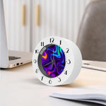 Dark Psychedelic Trippy Print Alarm Clock