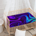 Dark Psychedelic Trippy Print Baby Crib Sheet