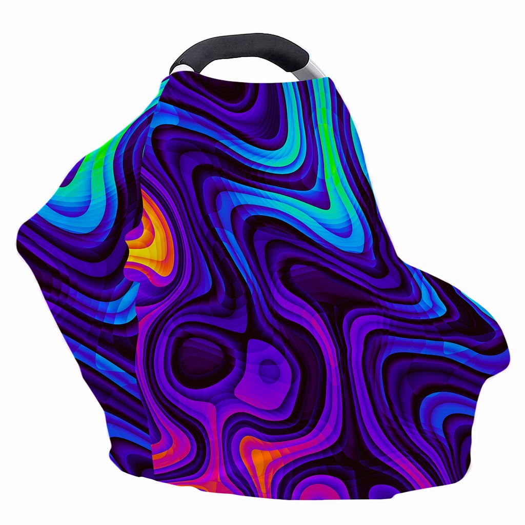 Dark Psychedelic Trippy Print Baby Seat Cover