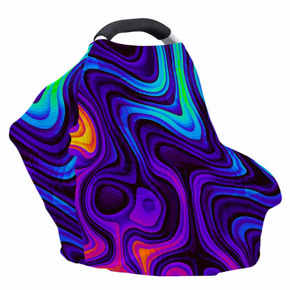 Dark Psychedelic Trippy Print Baby Seat Cover