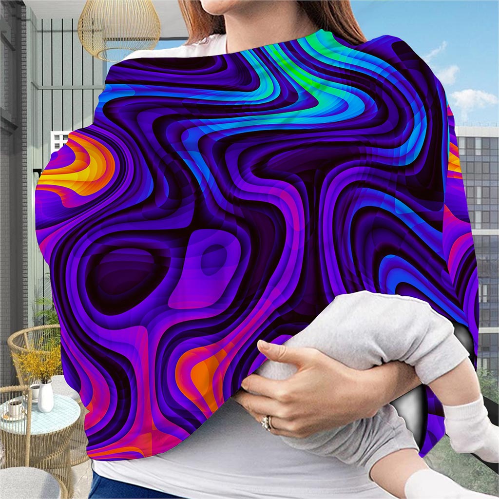 Dark Psychedelic Trippy Print Baby Seat Cover