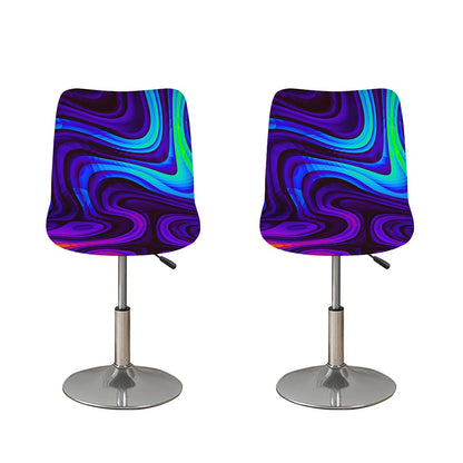 Dark Psychedelic Trippy Print Bar Stool Covers