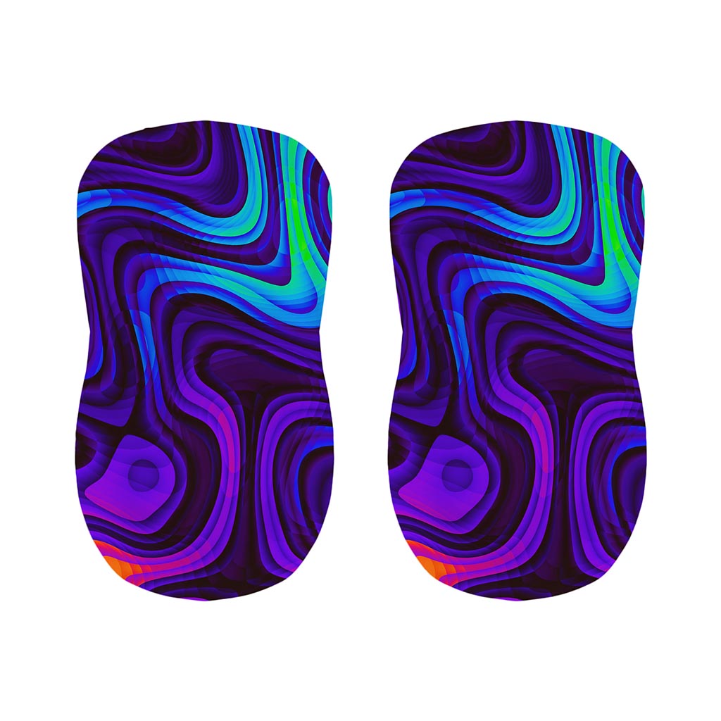 Dark Psychedelic Trippy Print Bar Stool Covers