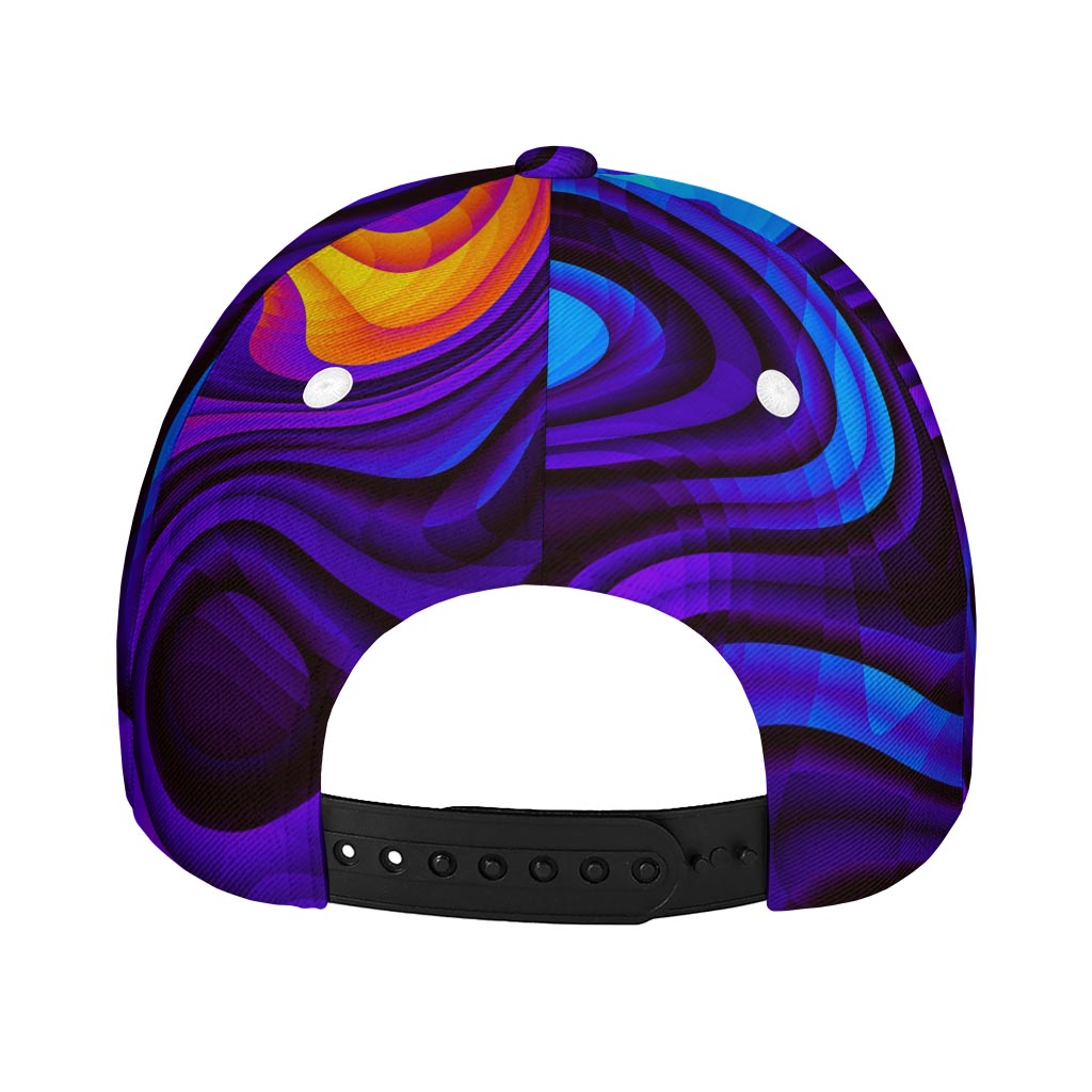 Dark Psychedelic Trippy Print Baseball Cap