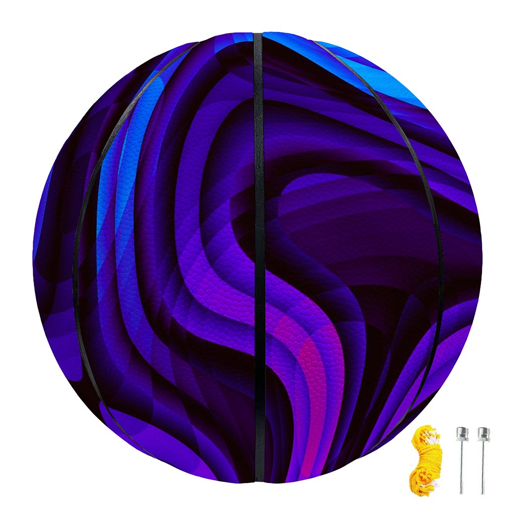 Dark Psychedelic Trippy Print Basketball