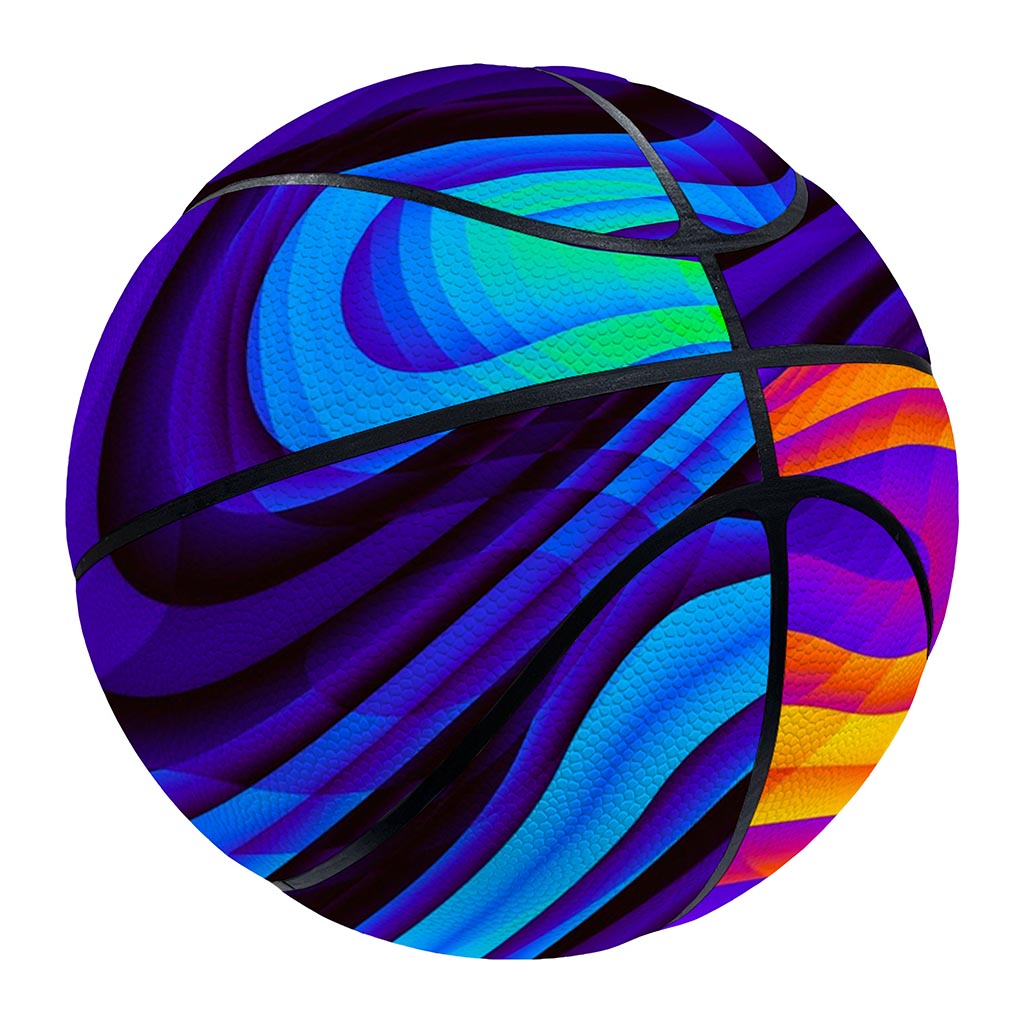 Dark Psychedelic Trippy Print Basketball