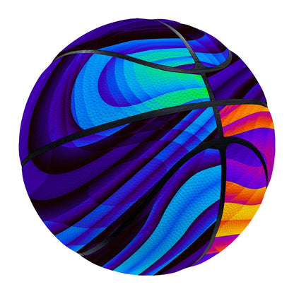 Dark Psychedelic Trippy Print Basketball