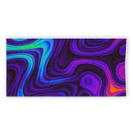 Dark Psychedelic Trippy Print Beach Towel
