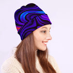 Dark Psychedelic Trippy Print Beanie