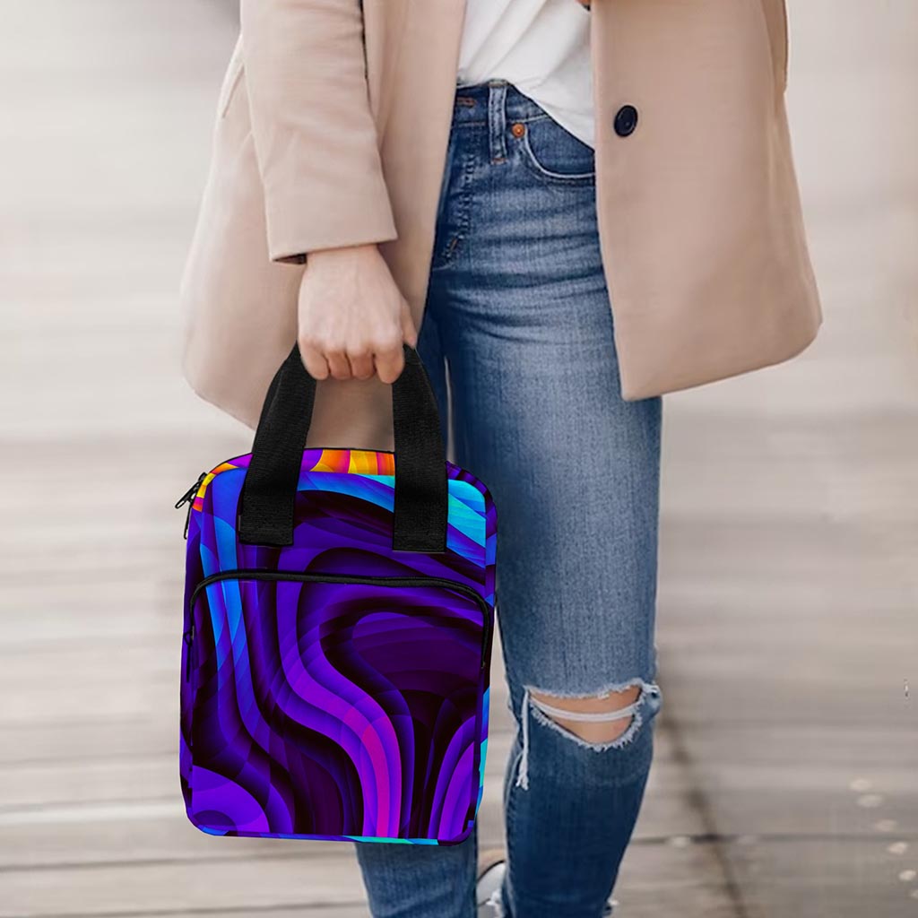 Dark Psychedelic Trippy Print Bible Tote Bag