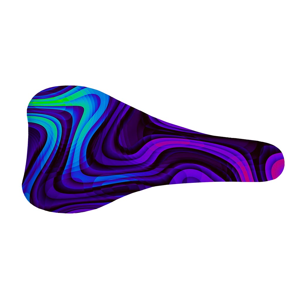 Dark Psychedelic Trippy Print Bicycle Seat Cover