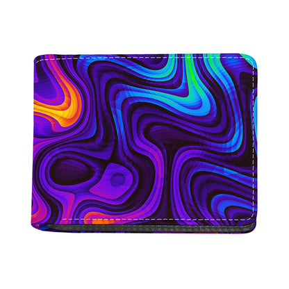 Dark Psychedelic Trippy Print Bifold Wallet
