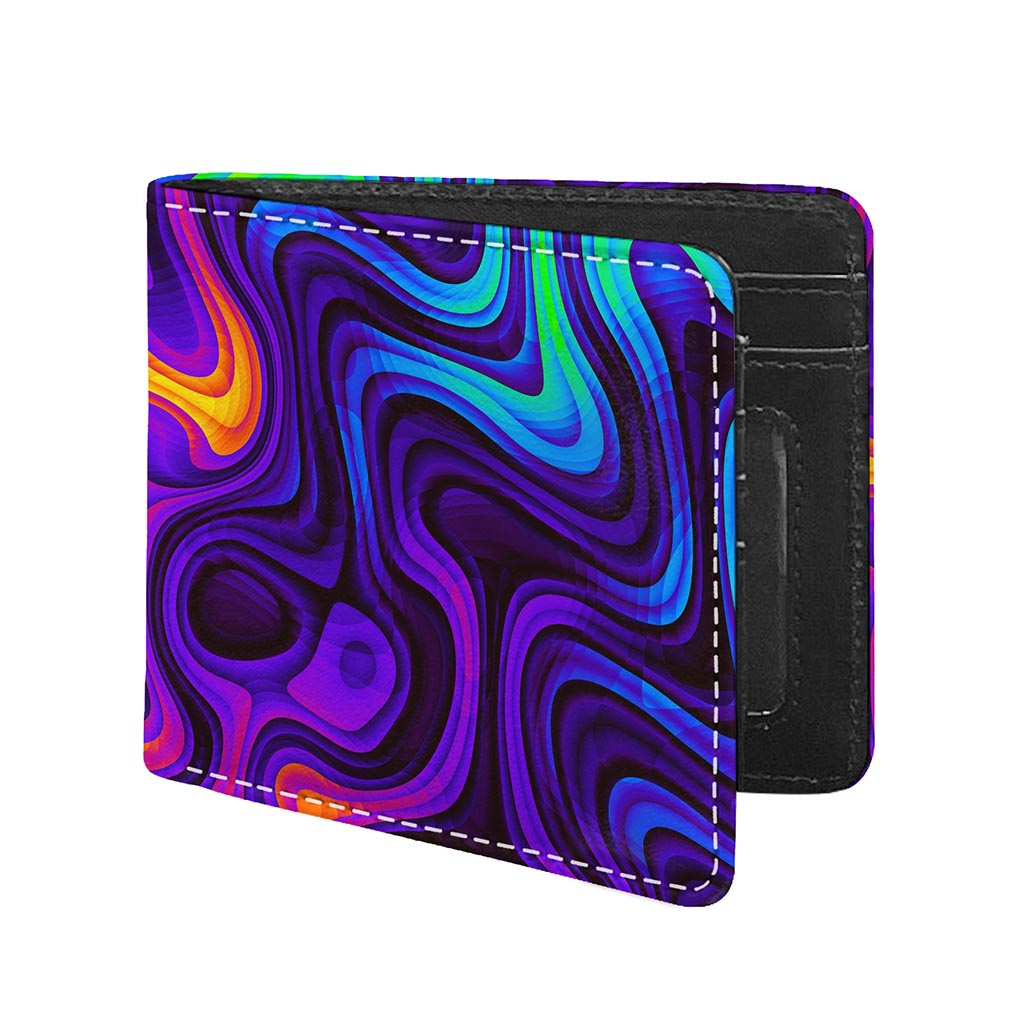 Dark Psychedelic Trippy Print Bifold Wallet