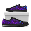 Dark Psychedelic Trippy Print Black Low Top Sneakers