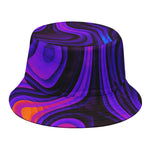 Dark Psychedelic Trippy Print Bucket Hat