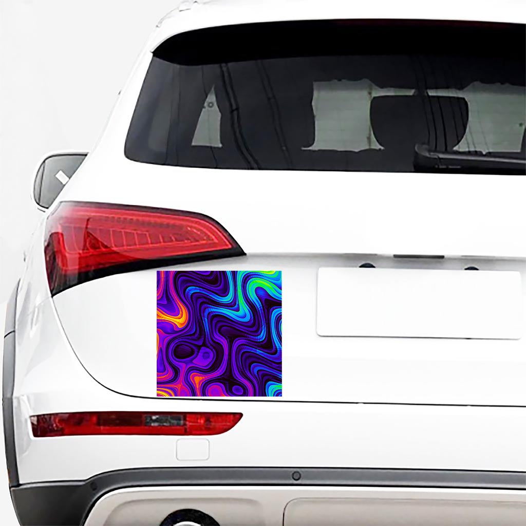 Dark Psychedelic Trippy Print Car Sticker