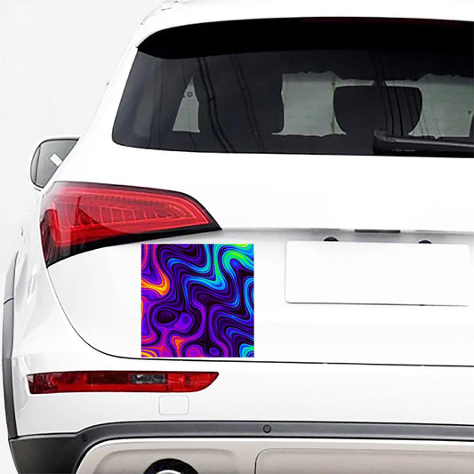 Dark Psychedelic Trippy Print Car Sticker
