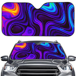 Dark Psychedelic Trippy Print Car Windshield Sun Shade