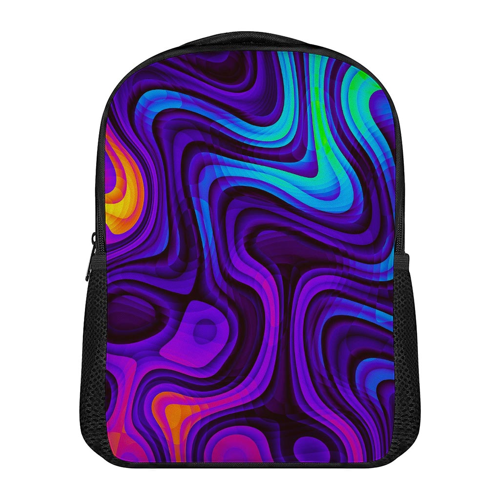 Dark Psychedelic Trippy Print Casual Backpack