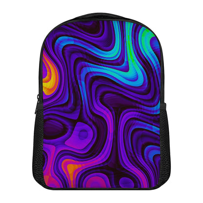 Dark Psychedelic Trippy Print Casual Backpack