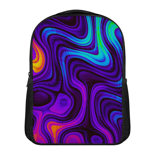 Dark Psychedelic Trippy Print Casual Backpack