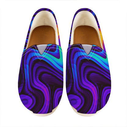 Dark Psychedelic Trippy Print Casual Shoes