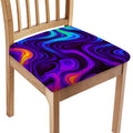Dark Psychedelic Trippy Print Chair Cushion Cover