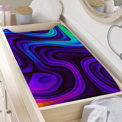 Dark Psychedelic Trippy Print Changing Pad Cover