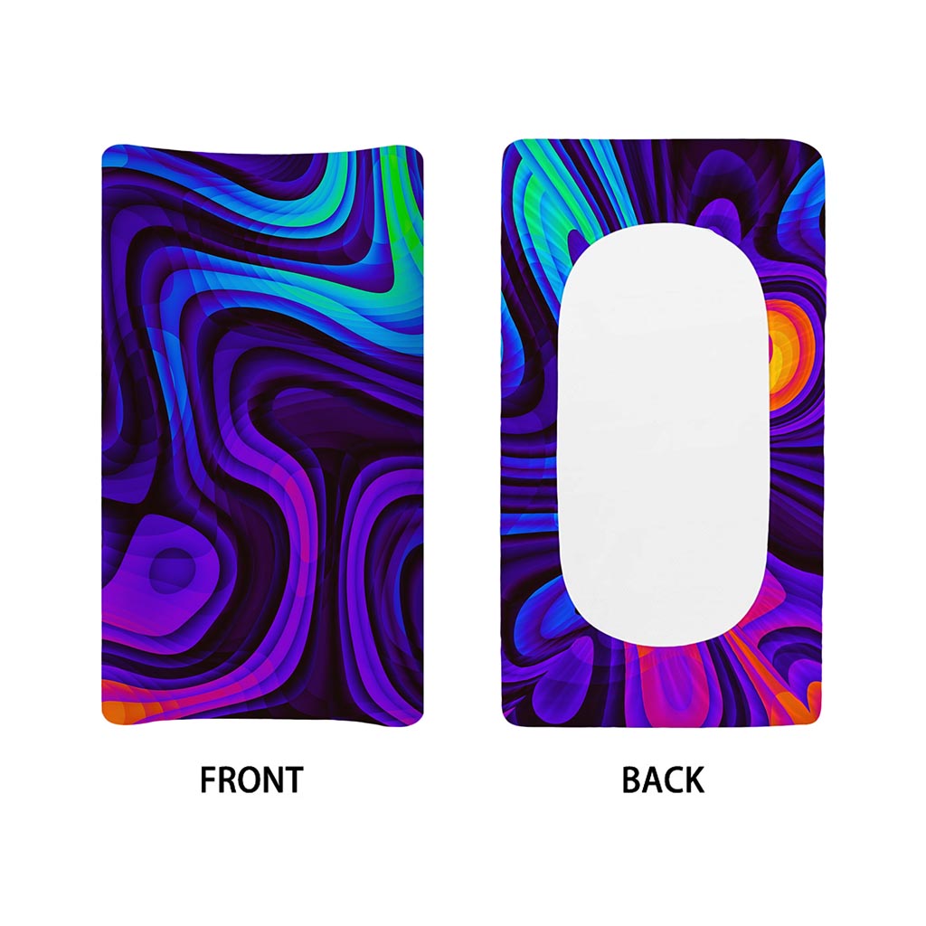 Dark Psychedelic Trippy Print Changing Pad Cover